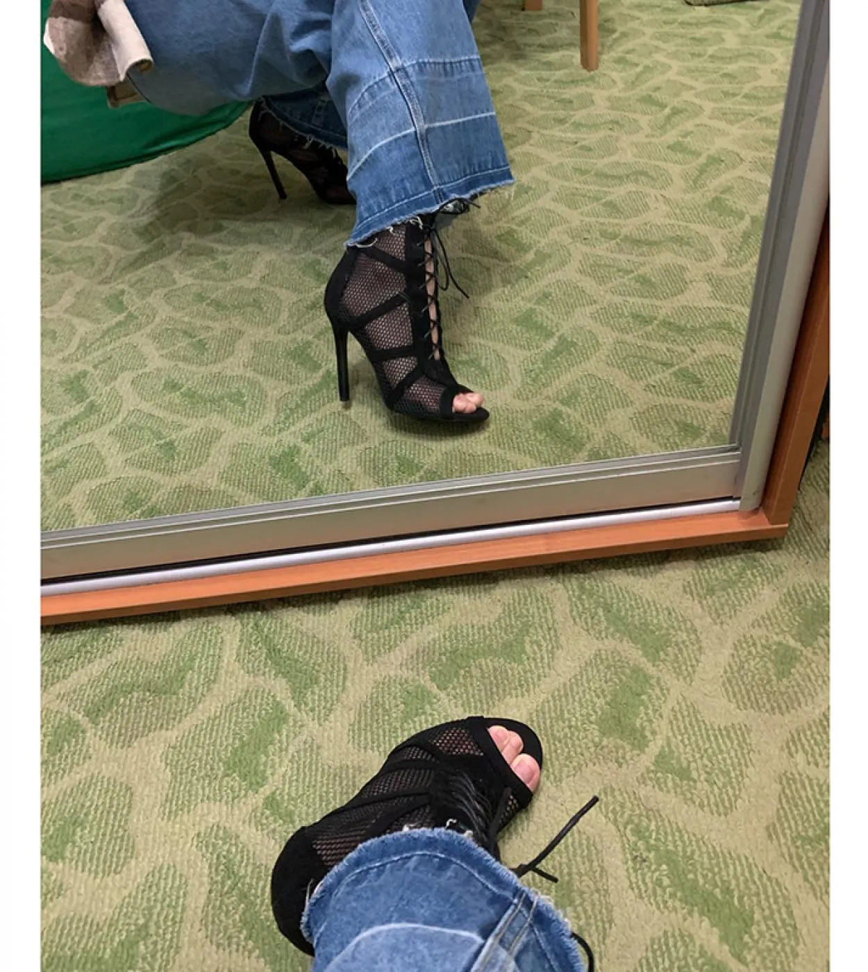 2022 Donna Fetish Mesh Sandali retrò Stivaletti 7cm 11cm Tacchi alti Gladiatore Peep Toe Sandles Summer Nightclub Low Hee