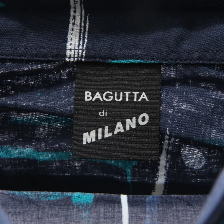 7084AC camicia uomo BAGUTTA DI MILANO SLIM FIT blue cotton shirt men