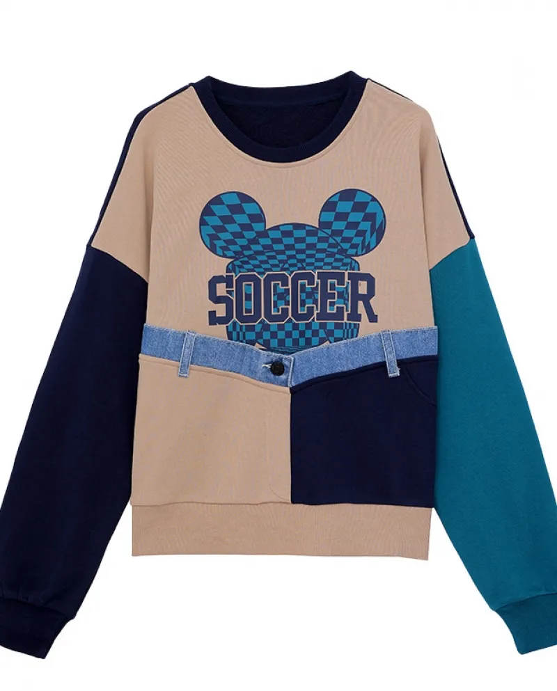 Abbigliamento da donna Nuovo inizio autunno Maglione sciolto Tute Pantaloni sportivi sportivi a contrasto in due pezzi