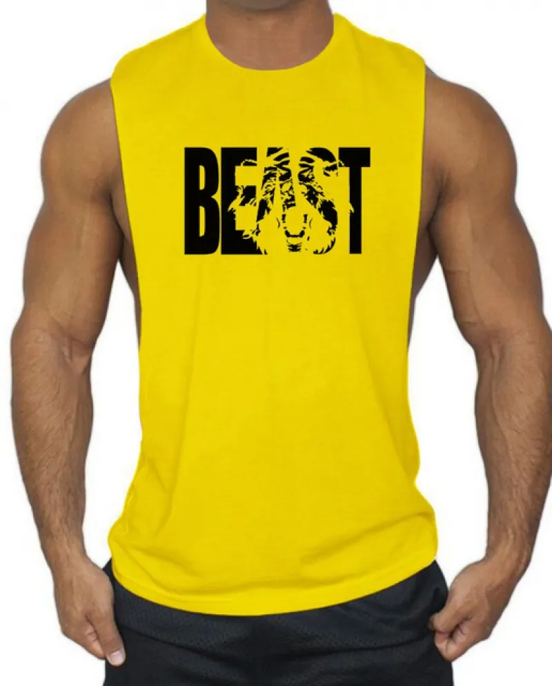 Abbigliamento di marca Bodybuilding Fitness Uomo Canotta Allenamento Lettere Gilet Muscle Stringer Abbigliamento sportivo Canott