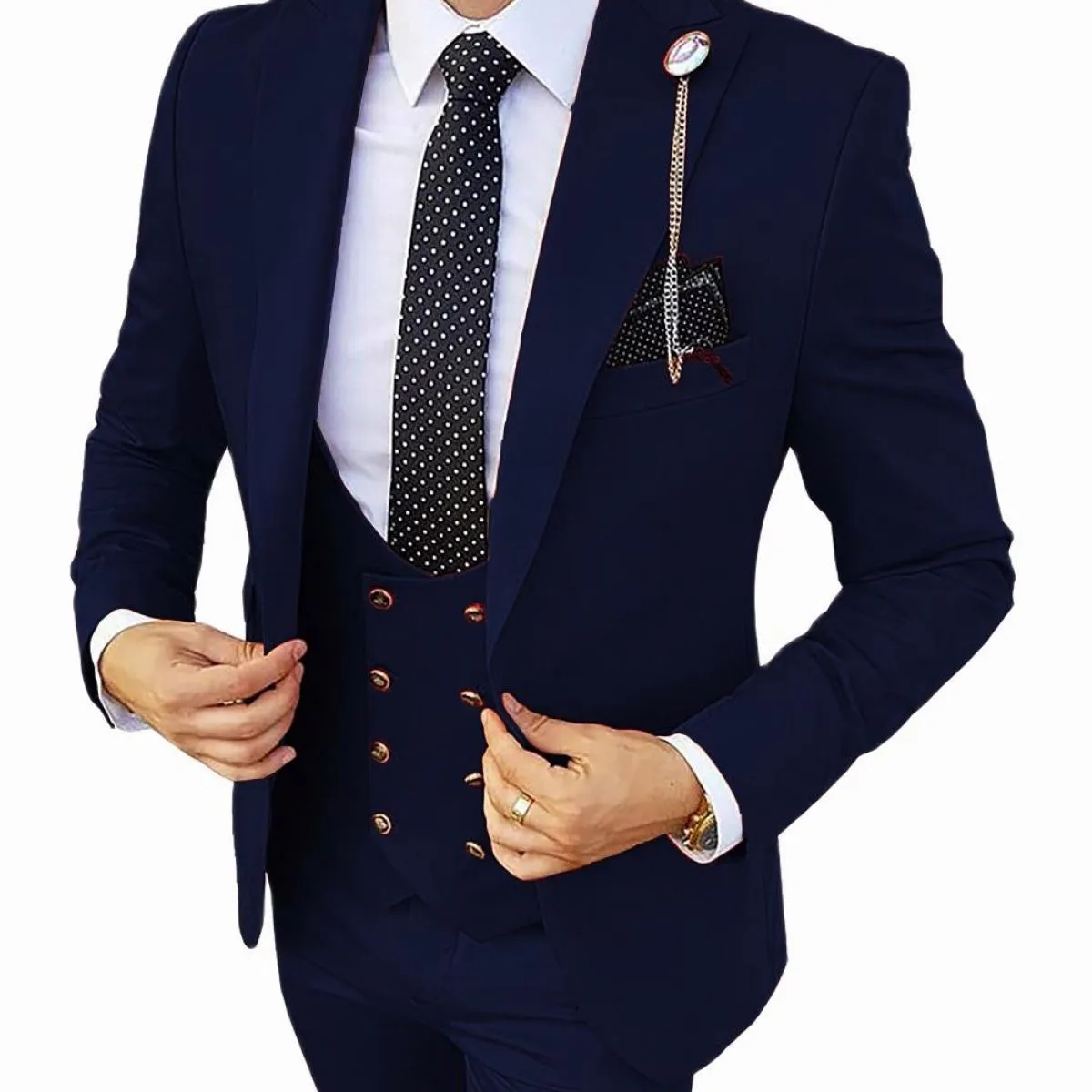 Abiti da uomo formali 3 pezzi Smoking slim fit Abiti da lavoro Sposo Abito da sposa champagne (giacca + pantaloni + gilet)