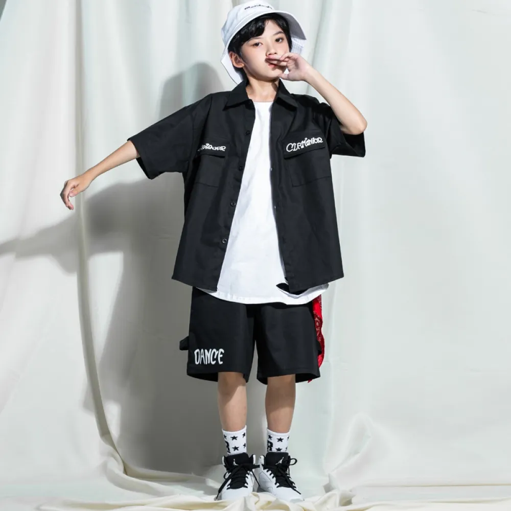 Abito da ballo di strada per bambini Abito hip-hop Stile Abito da pratica di danza moderna Abito da performance hiphop Abito da