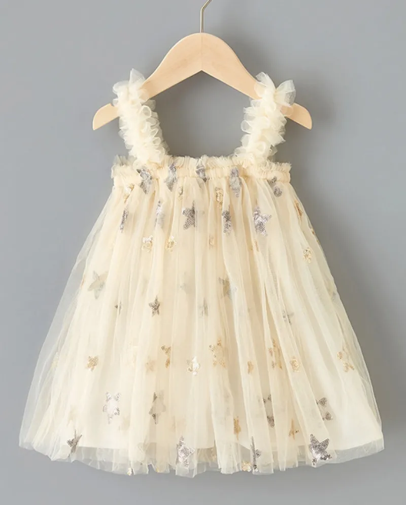 Abito da bambina Abito da principessa dolce in maglia tinta unita Abito ricamato