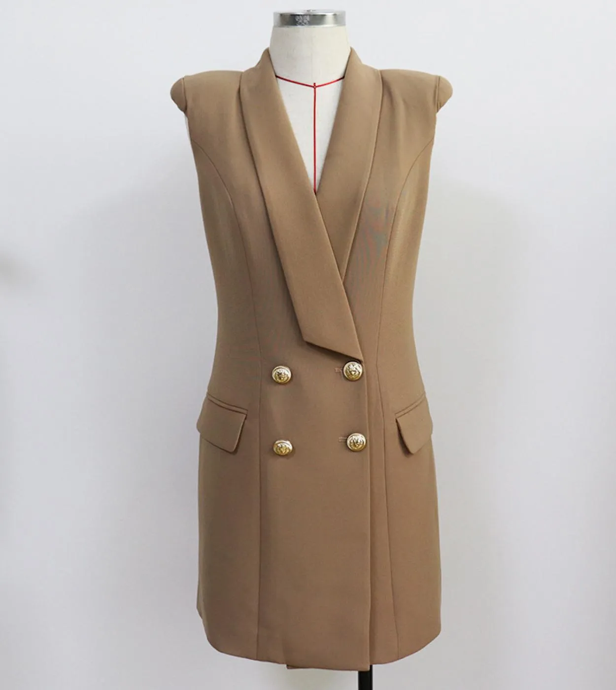 Abito da blazer senza maniche da donna Abito da blazer da donna Abito estivo Abito kaki Blazer Abiti