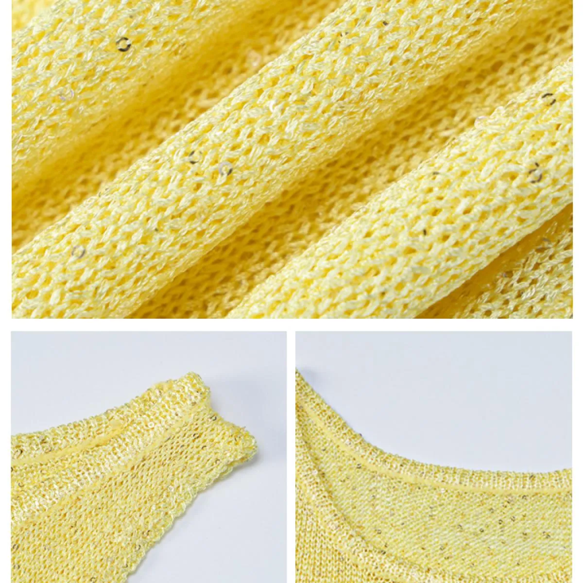 Abito lungo senza maniche alla moda trasparente, casual femminile, con paillettes, sottile, a vita alta, streetwear, gilet, abbi