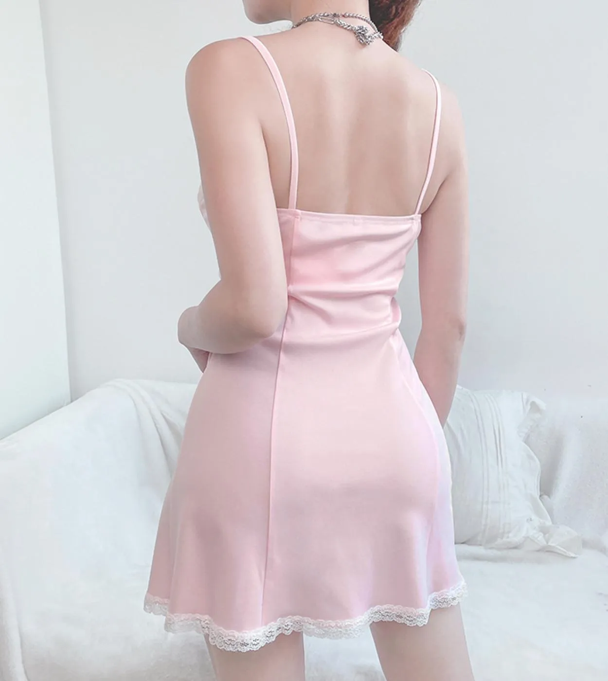Abito patchwork in pizzo Abito estivo Kawaii senza maniche rosa Abito estetico stile dolce Abito da spiaggia  Caldo