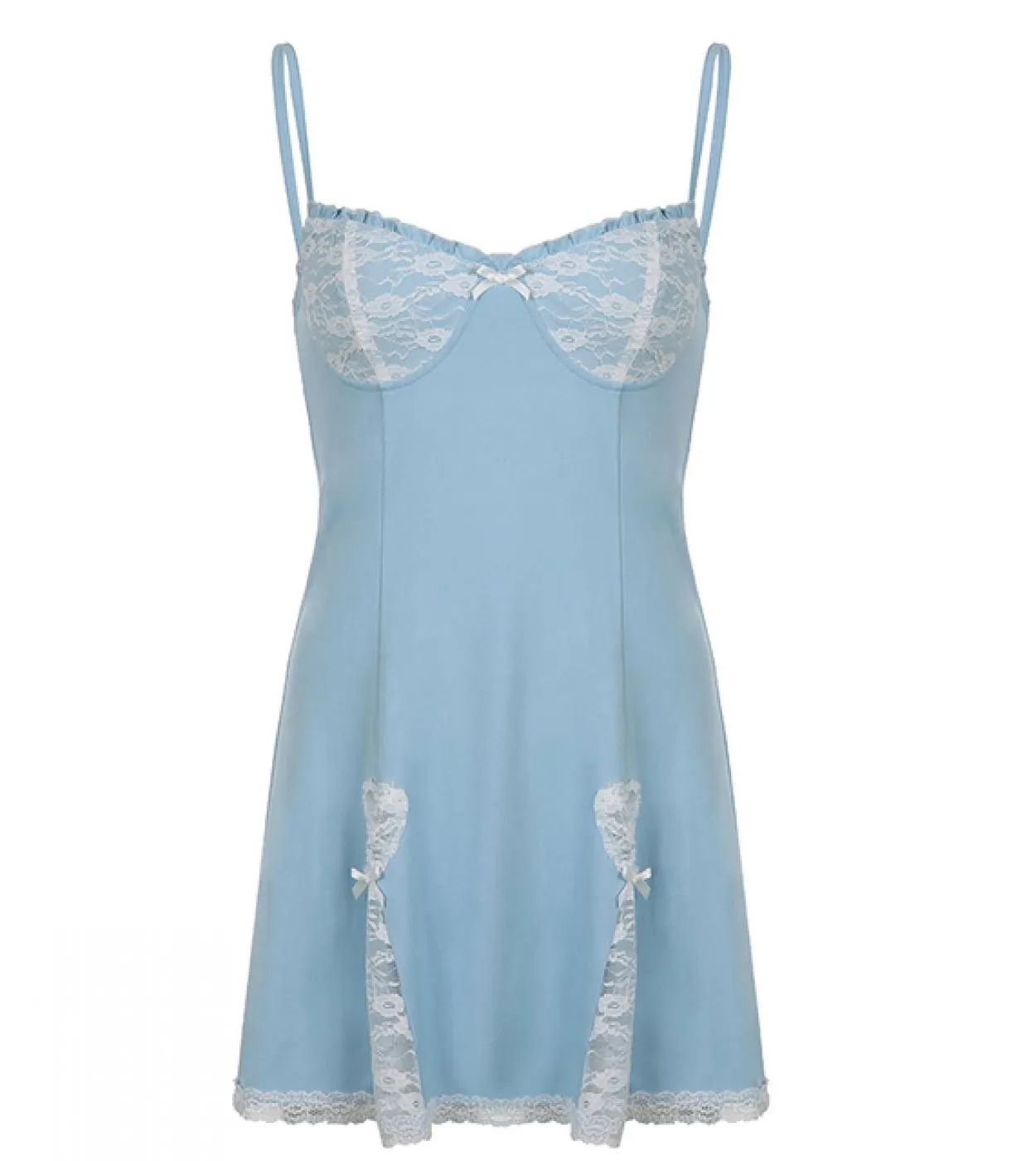 Abito patchwork in pizzo Abito estivo Kawaii senza maniche rosa Abito estetico stile dolce Abito da spiaggia  Caldo