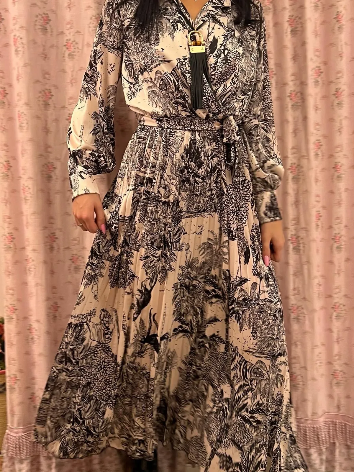 Abito Toile De Jouy Nero
