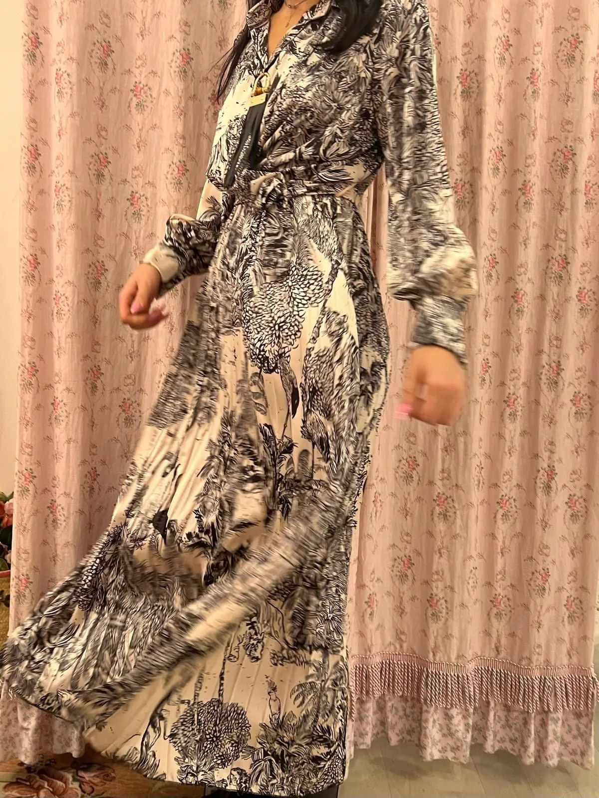 Abito Toile De Jouy Nero