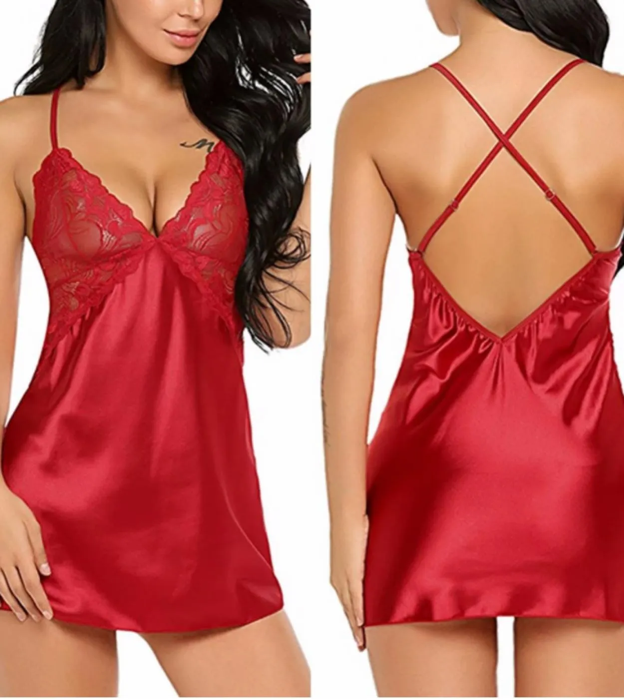 Abito trasparente Porno Lingerie Porno Babydoll Abito Porno