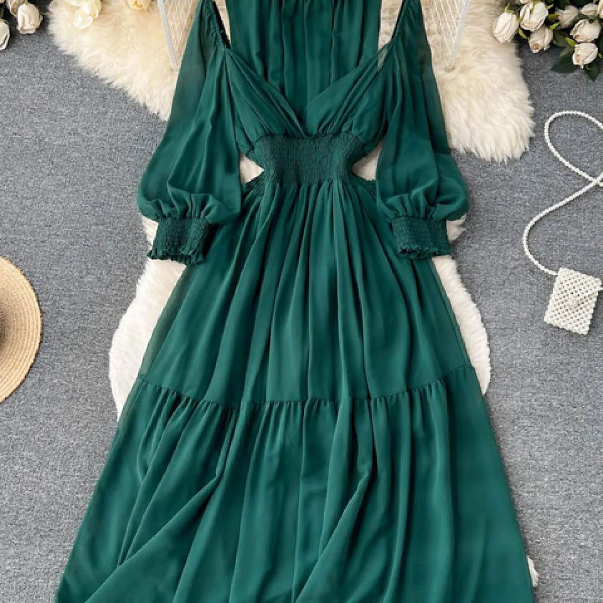 Abito Vintage Viola Donna Arancione Abito Viola Donna Linea Arancione Abito Lungo Autunno