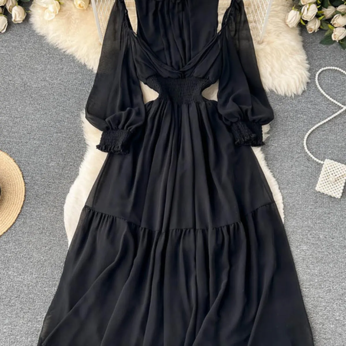 Abito Vintage Viola Donna Arancione Abito Viola Donna Linea Arancione Abito Lungo Autunno