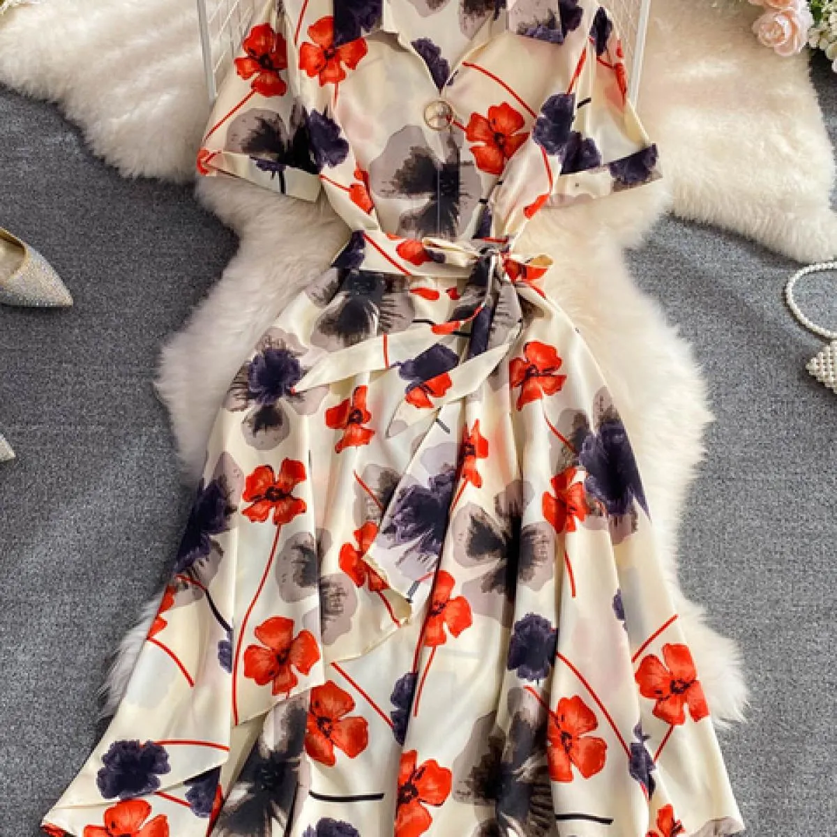 Abito viola blu manica blu viola abito donna viola moda abito donna estate