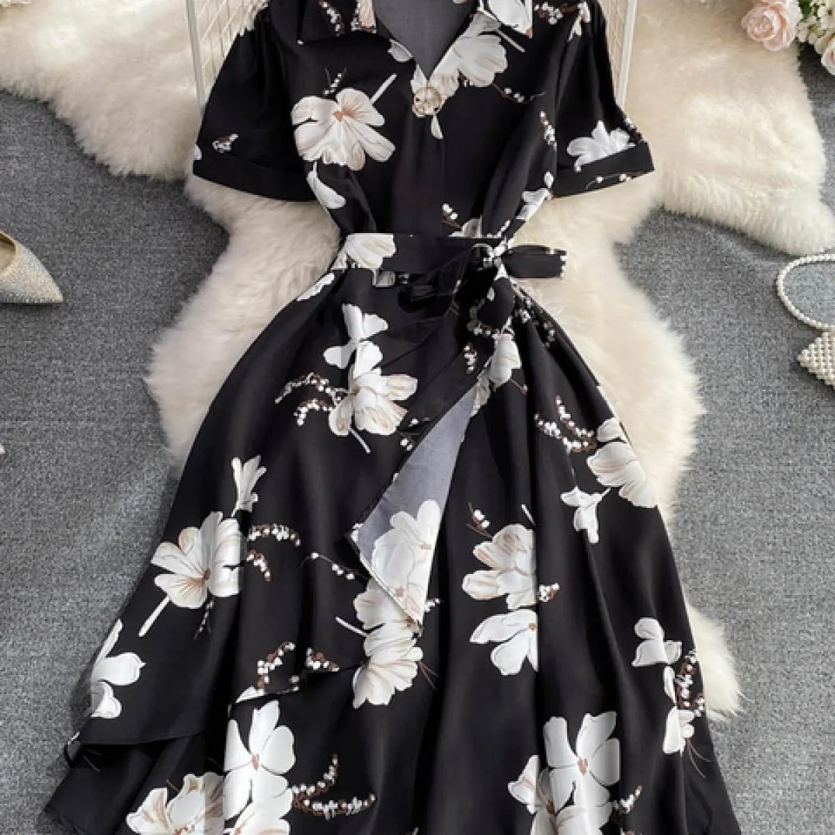Abito viola blu manica blu viola abito donna viola moda abito donna estate