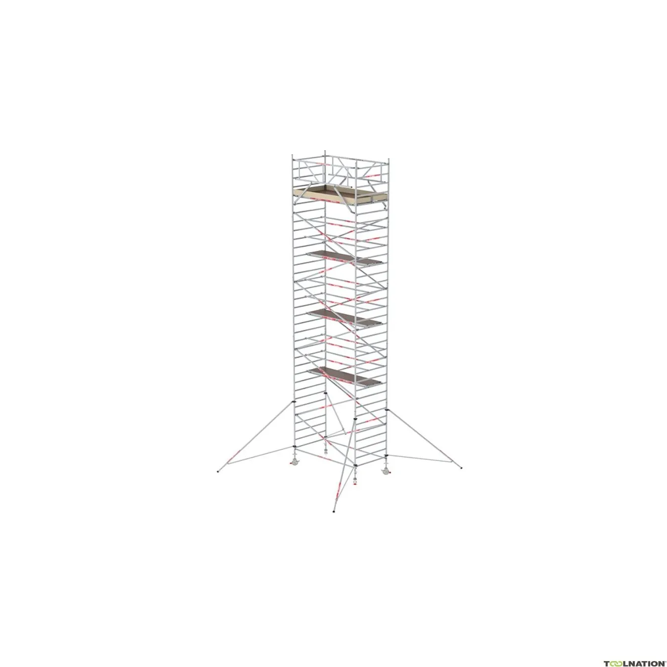 Altrex T320008 RS Tower 32 Wide Rolling Scaffold 11,20m altezza di lavoro 1,35x2,45m legno