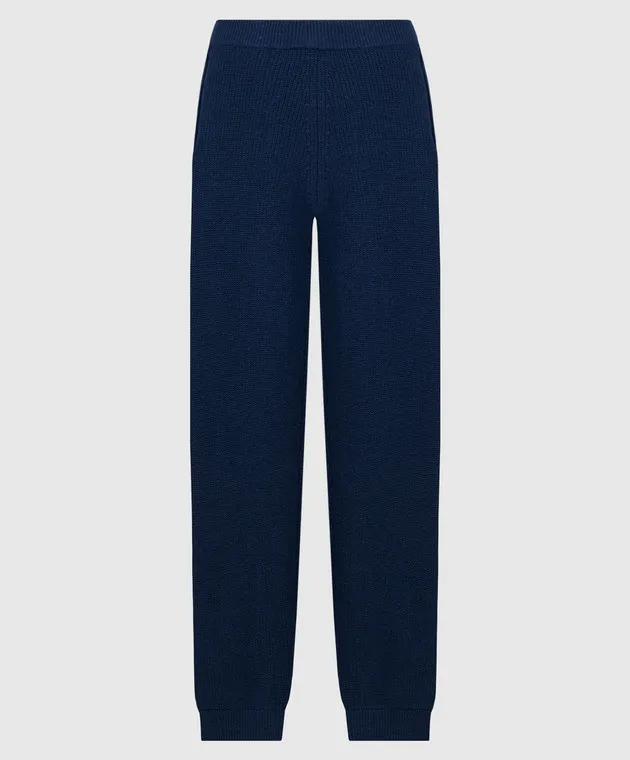 Ballantyne Joggers in lana blu B1T0427W114
