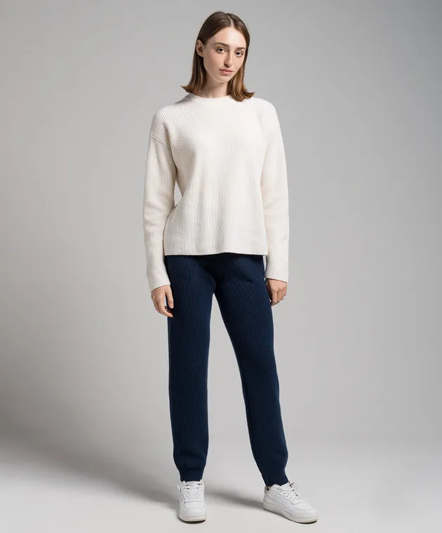 Ballantyne Joggers in lana blu B1T0427W114