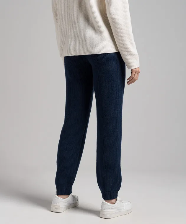 Ballantyne Joggers in lana blu B1T0427W114