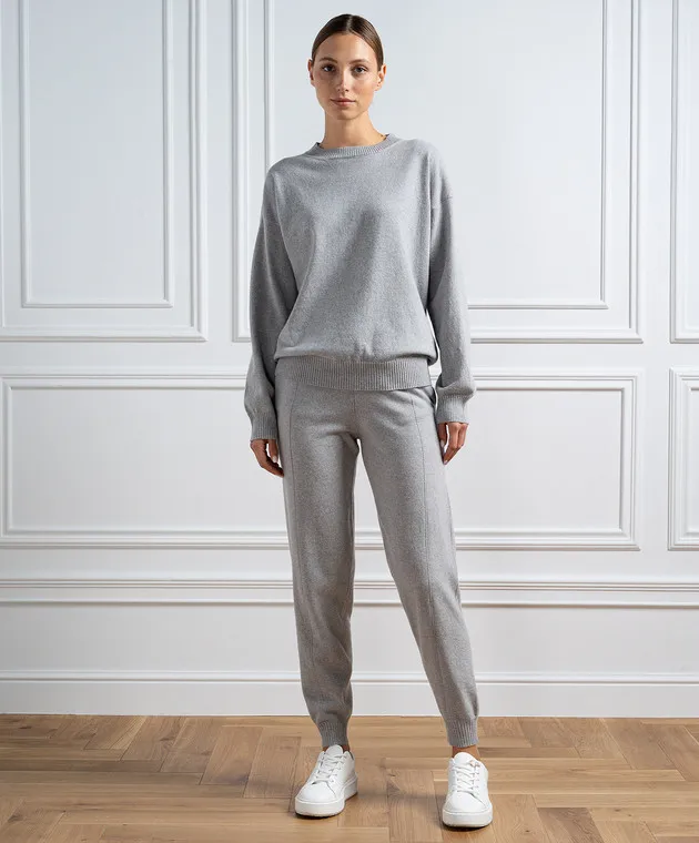 Ballantyne Joggers in lana grigia B1T06112WE4