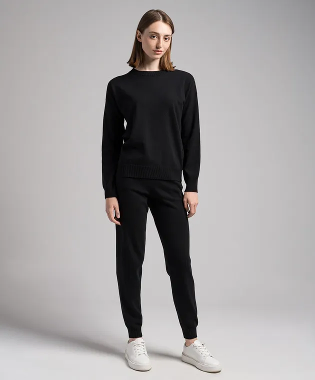 Ballantyne Joggers neri in lana B1T06112WE4