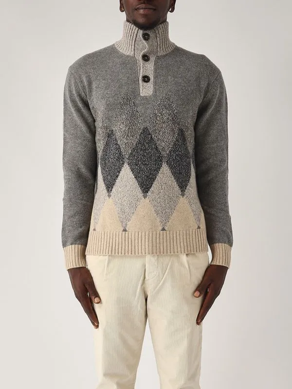 BALLANTYNE  Maglia uomo Ballantyne in lana Grigio