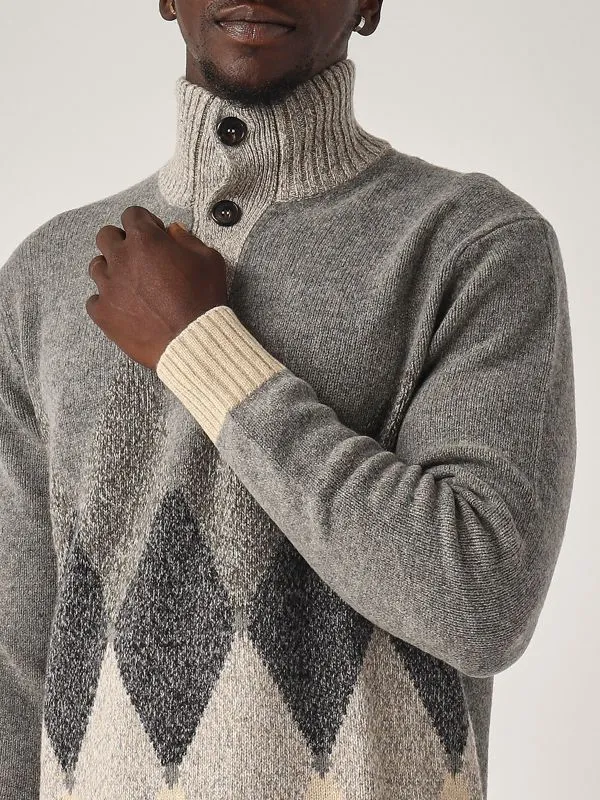 BALLANTYNE  Maglia uomo Ballantyne in lana Grigio