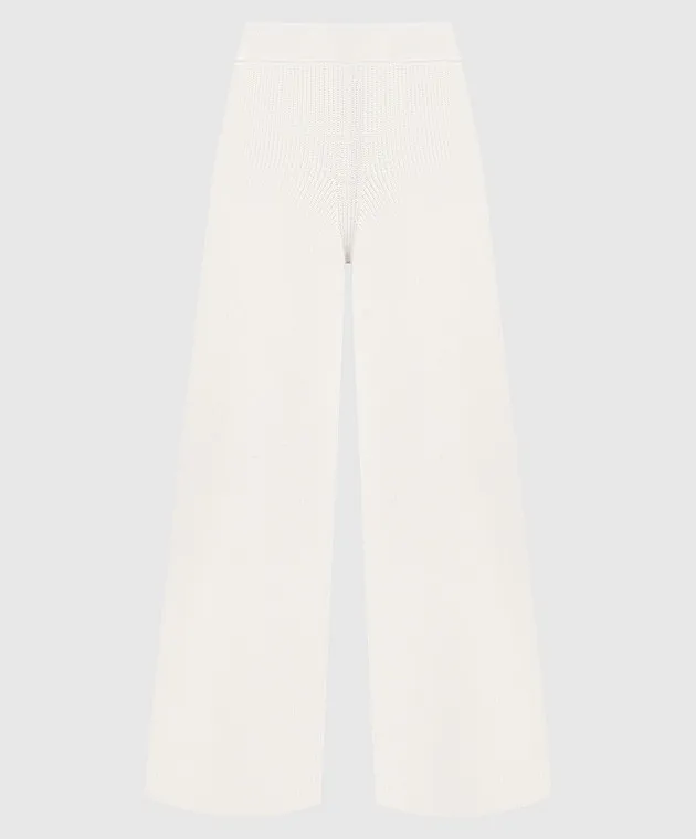 Ballantyne Pantaloni larghi bianchi in lana B1T0607W114