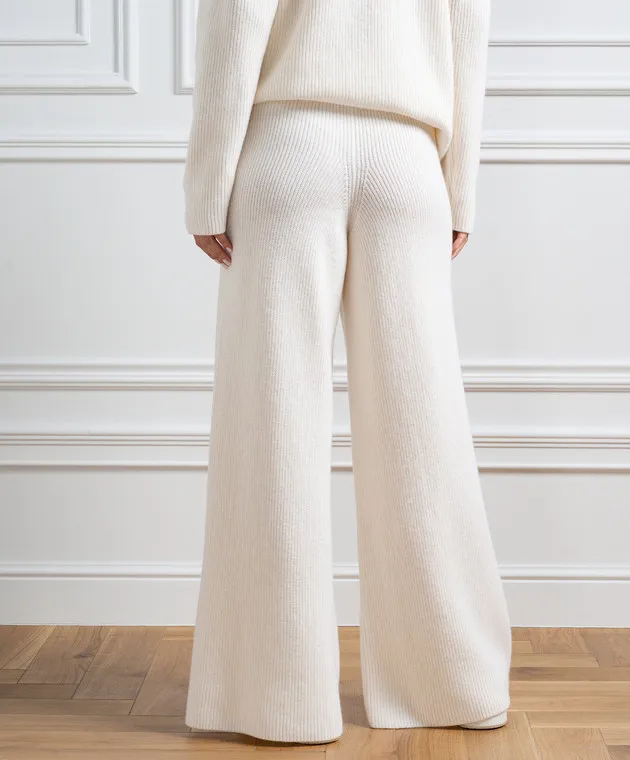 Ballantyne Pantaloni larghi bianchi in lana B1T0607W114