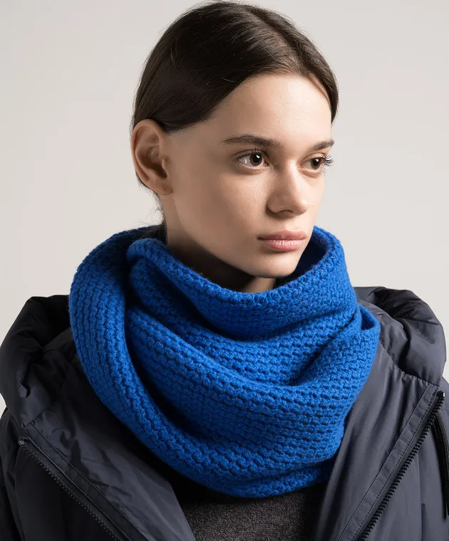 Ballantyne Sciarpa di lana blu B1F0545W060