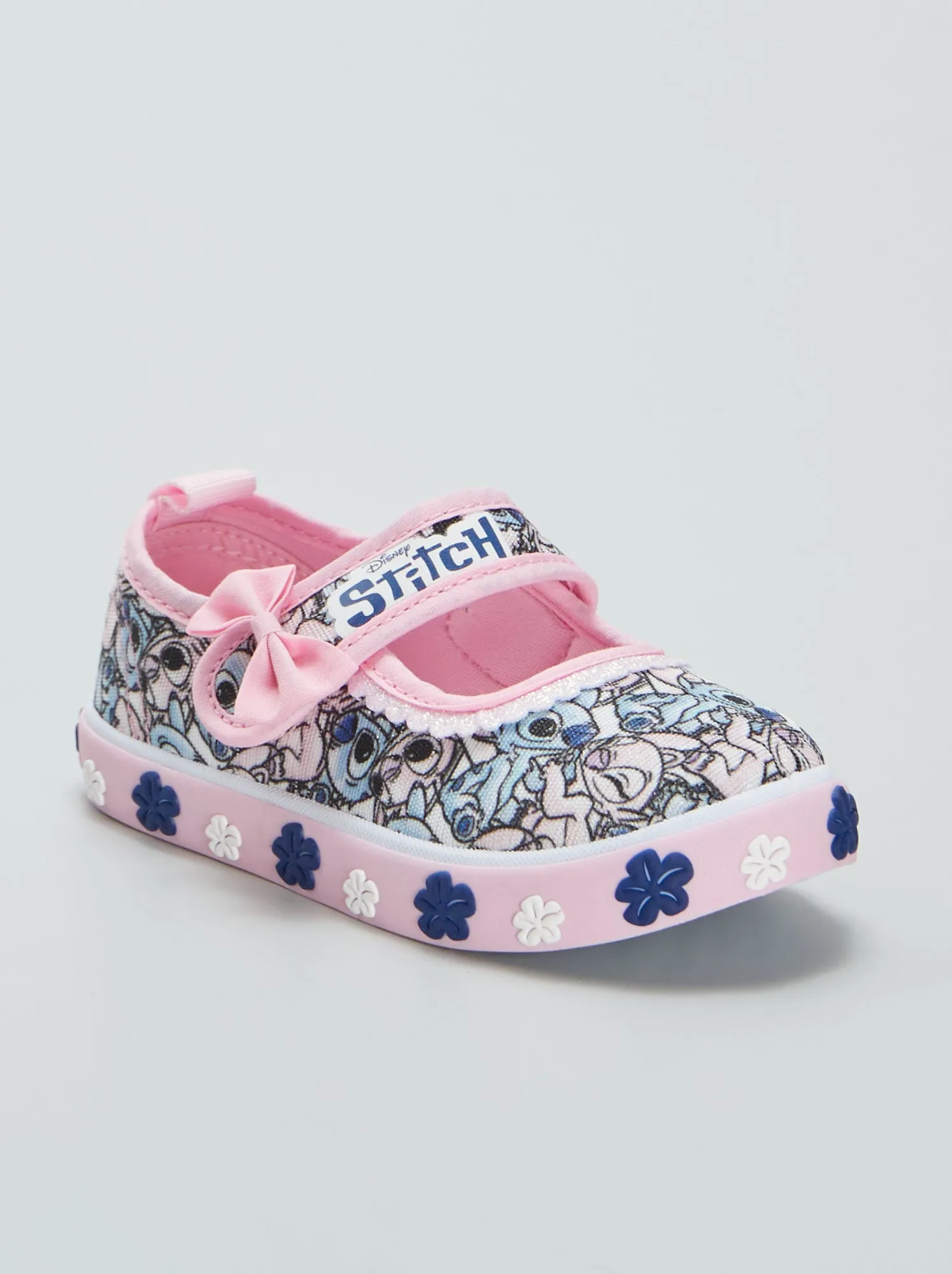 Ballerine in tela 'Stitch' - ROSA