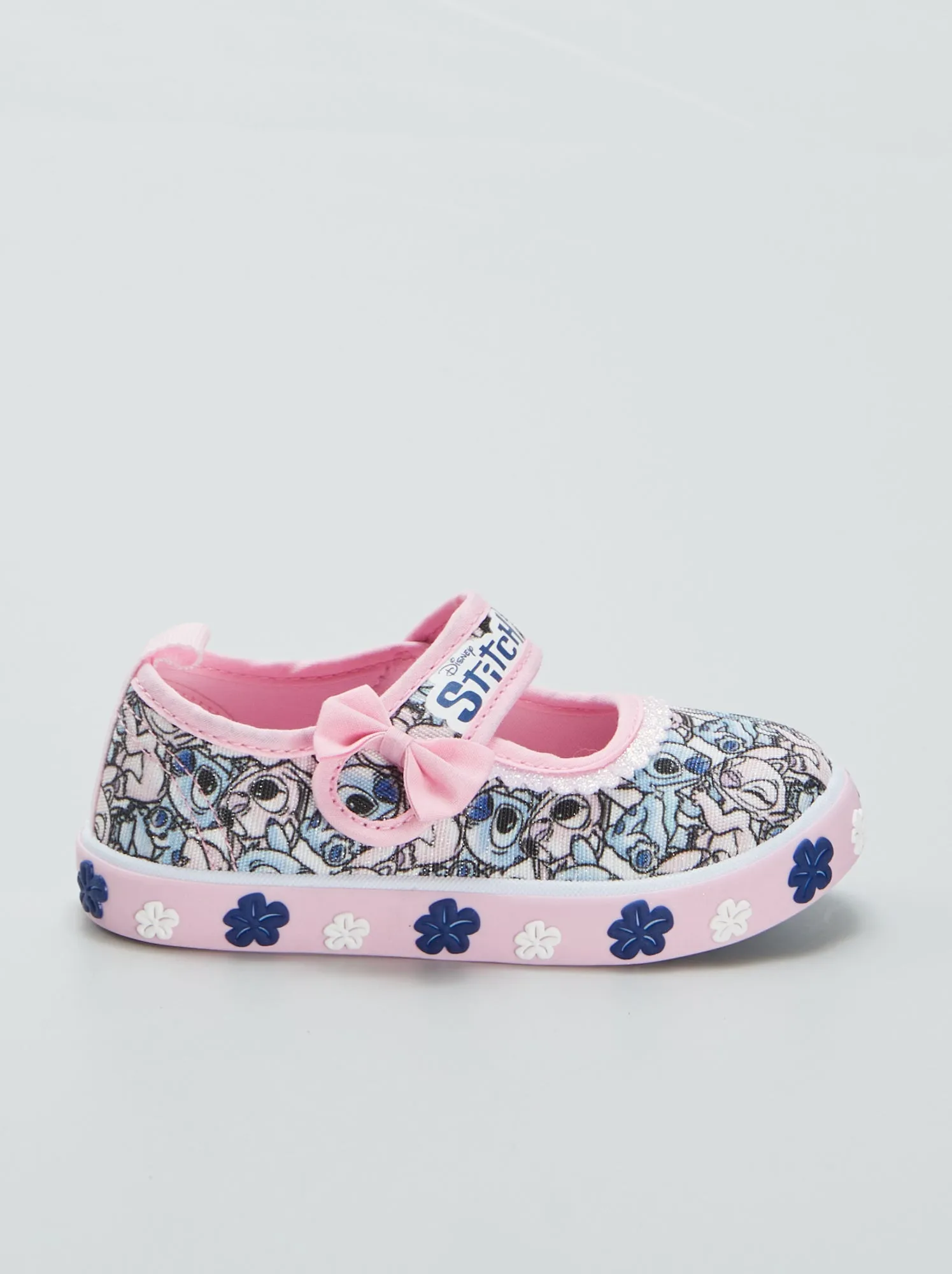 Ballerine in tela 'Stitch' - ROSA