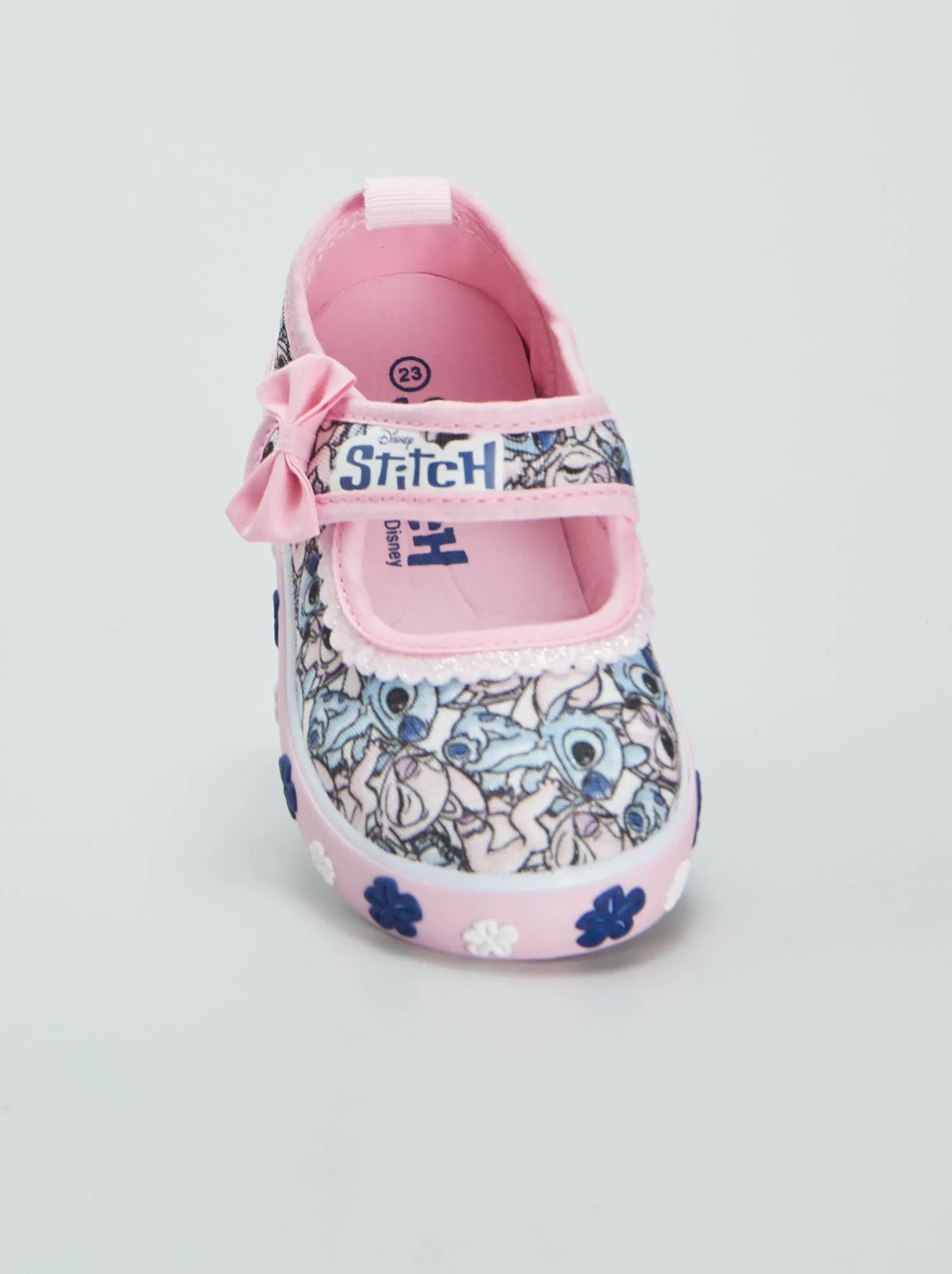 Ballerine in tela 'Stitch' - ROSA