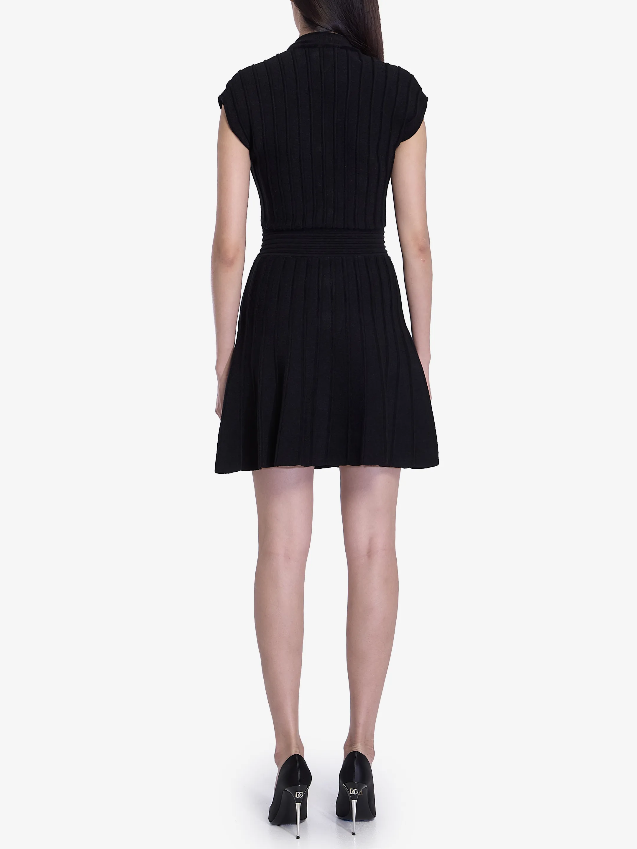 BALMAIN    Abito corto in velluto