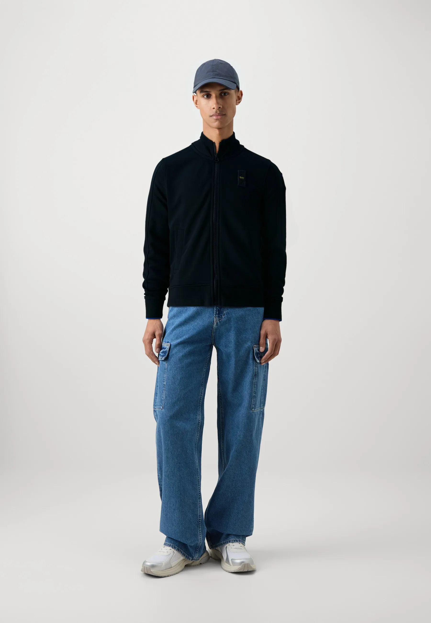 BASIC HIGH NECK - Felpa con zip