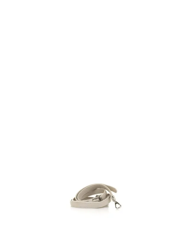 Beige Rose handbag with shoulder strap