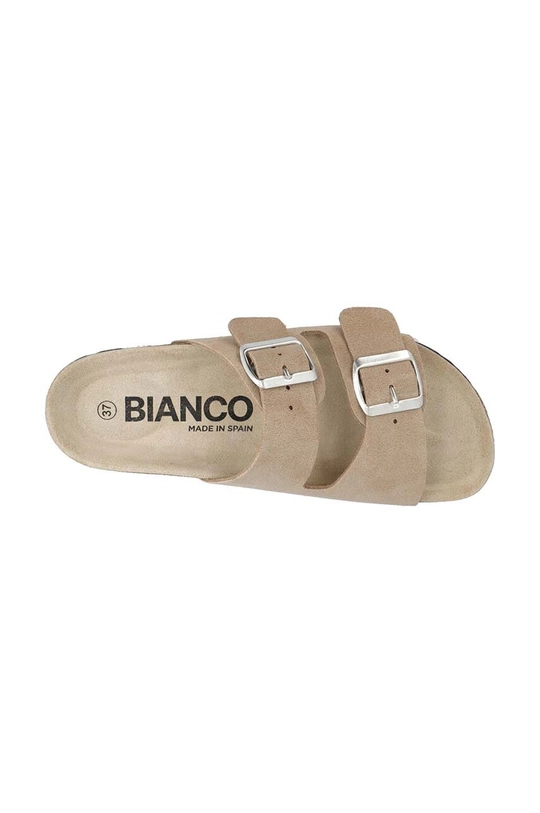 Bianco ciabatte slide in camoscio BIAOLIVIA