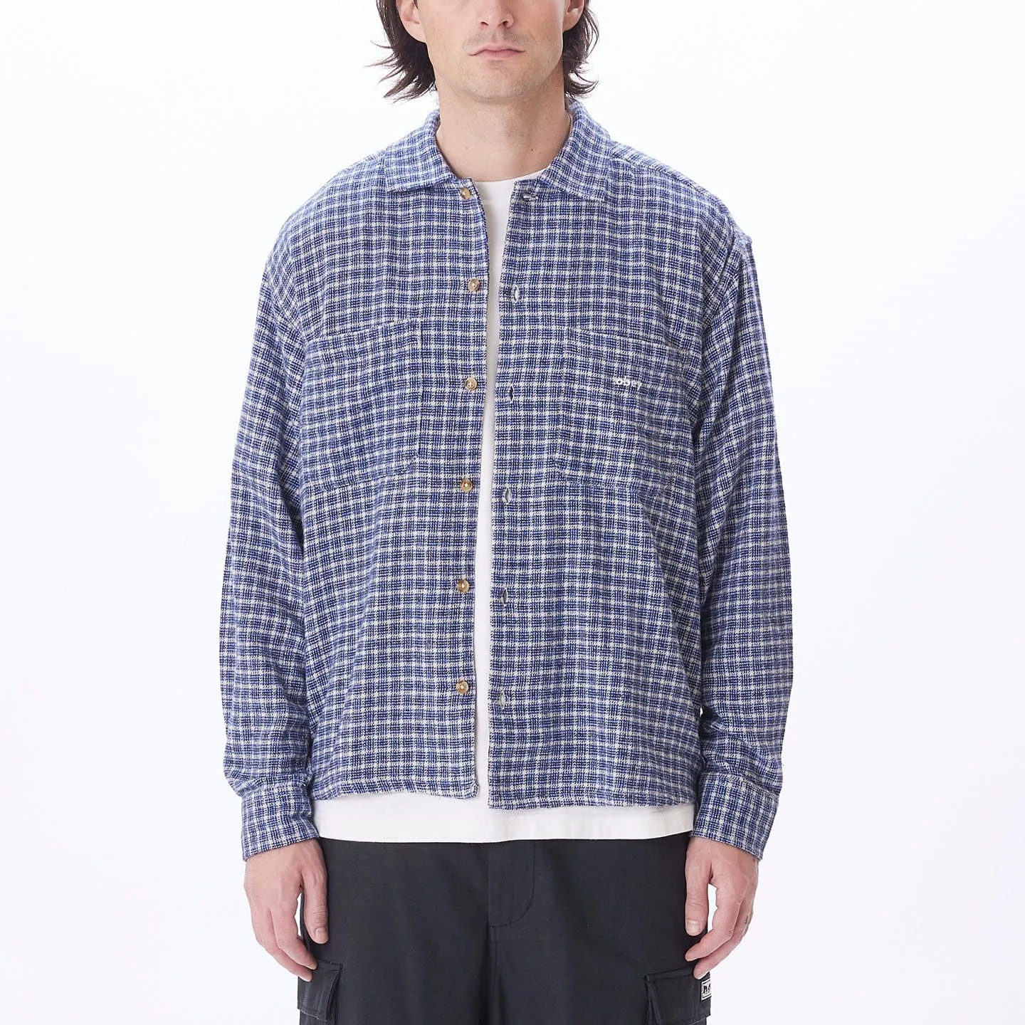 BIGWIG MICRO PLAID WOVEN LS