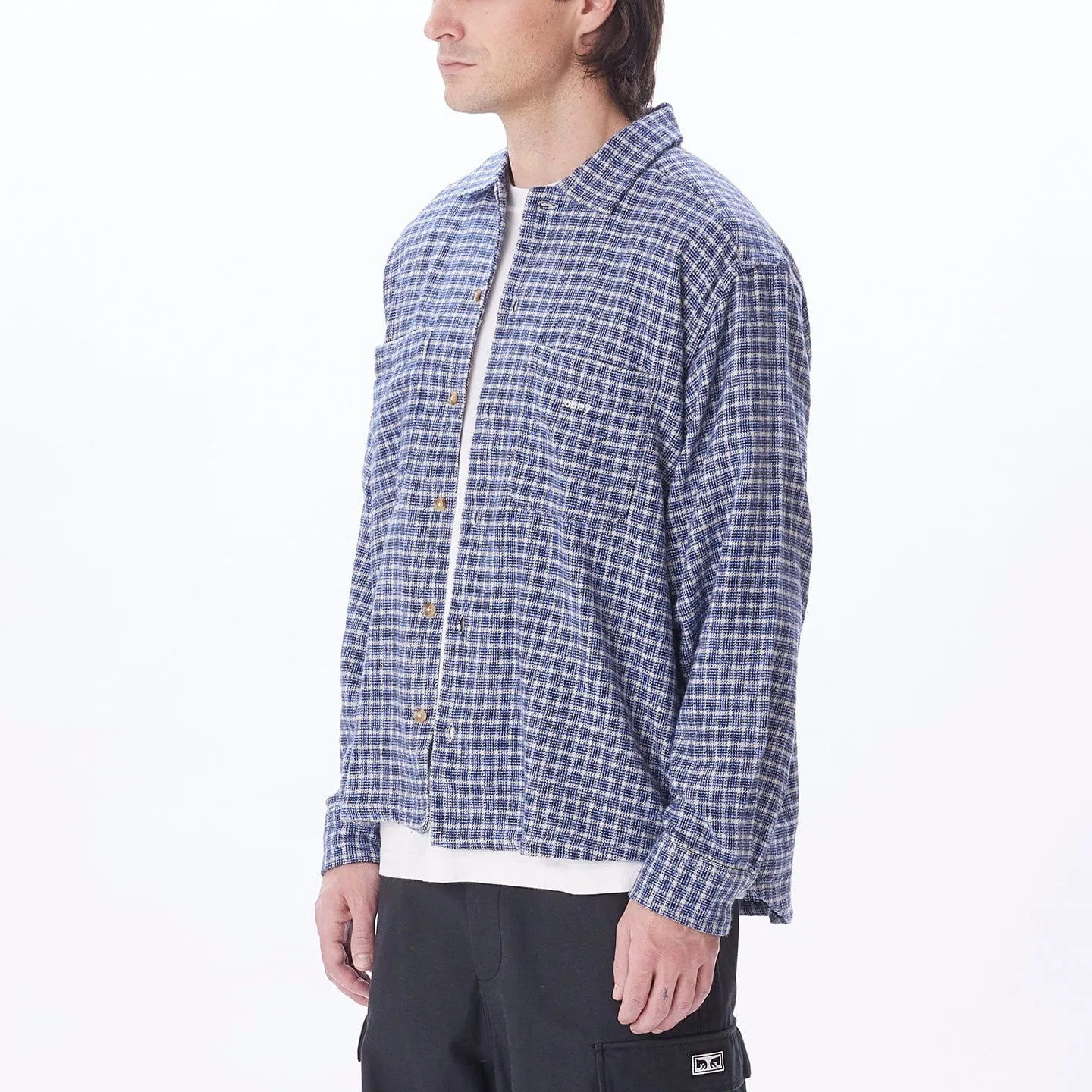 BIGWIG MICRO PLAID WOVEN LS