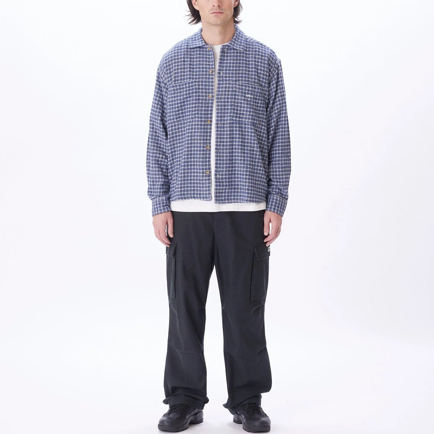 BIGWIG MICRO PLAID WOVEN LS