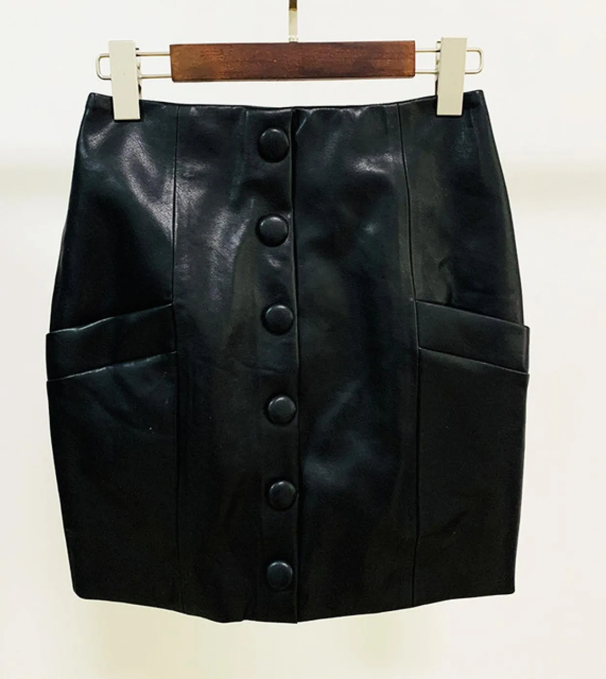 Blazer da giacca in Pu nero donna 2022 New Fashion doppio petto in pelle PU con bottoni abito Slim giacche rosa primavera alta q
