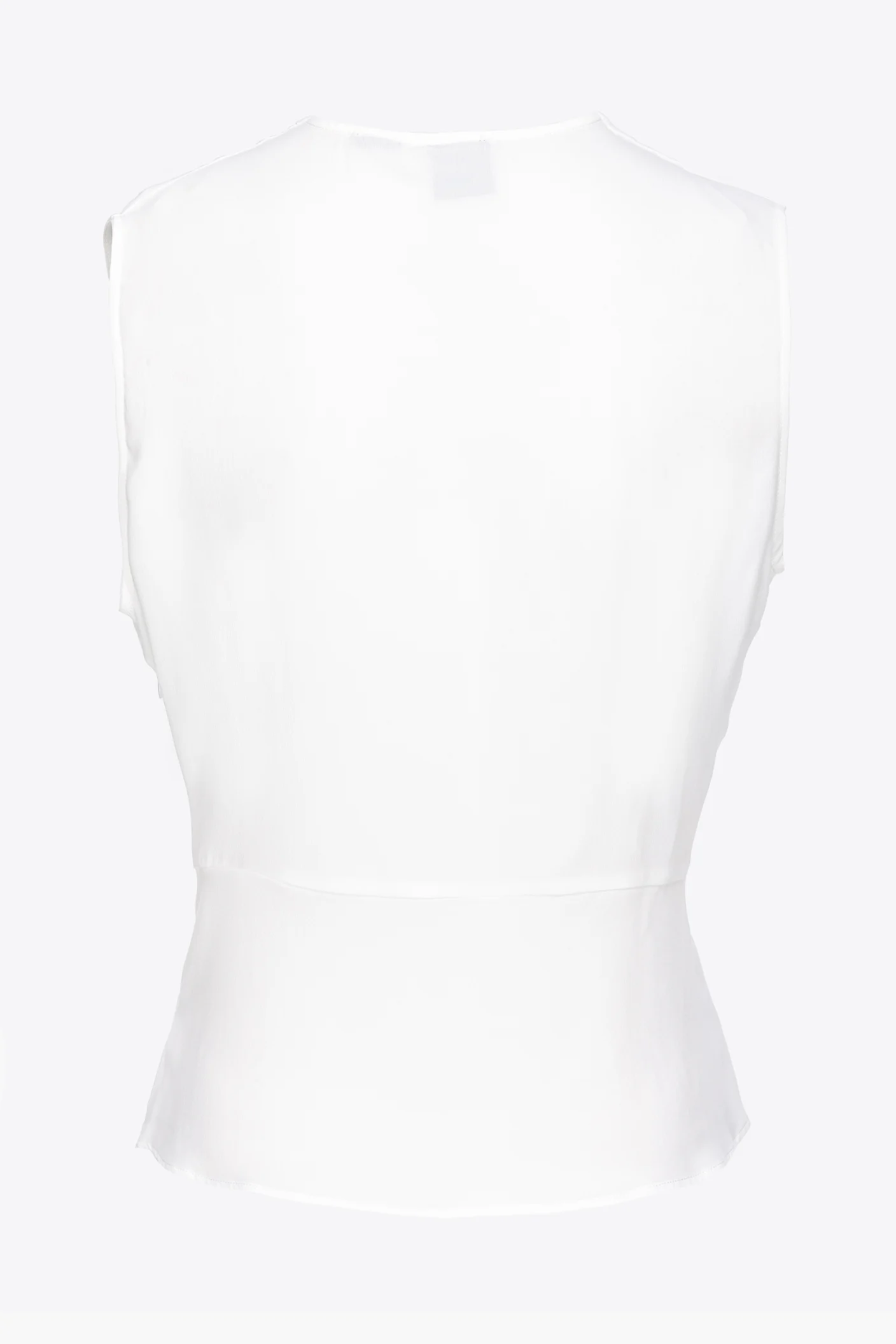 Blusa con scollo a v in crèpe