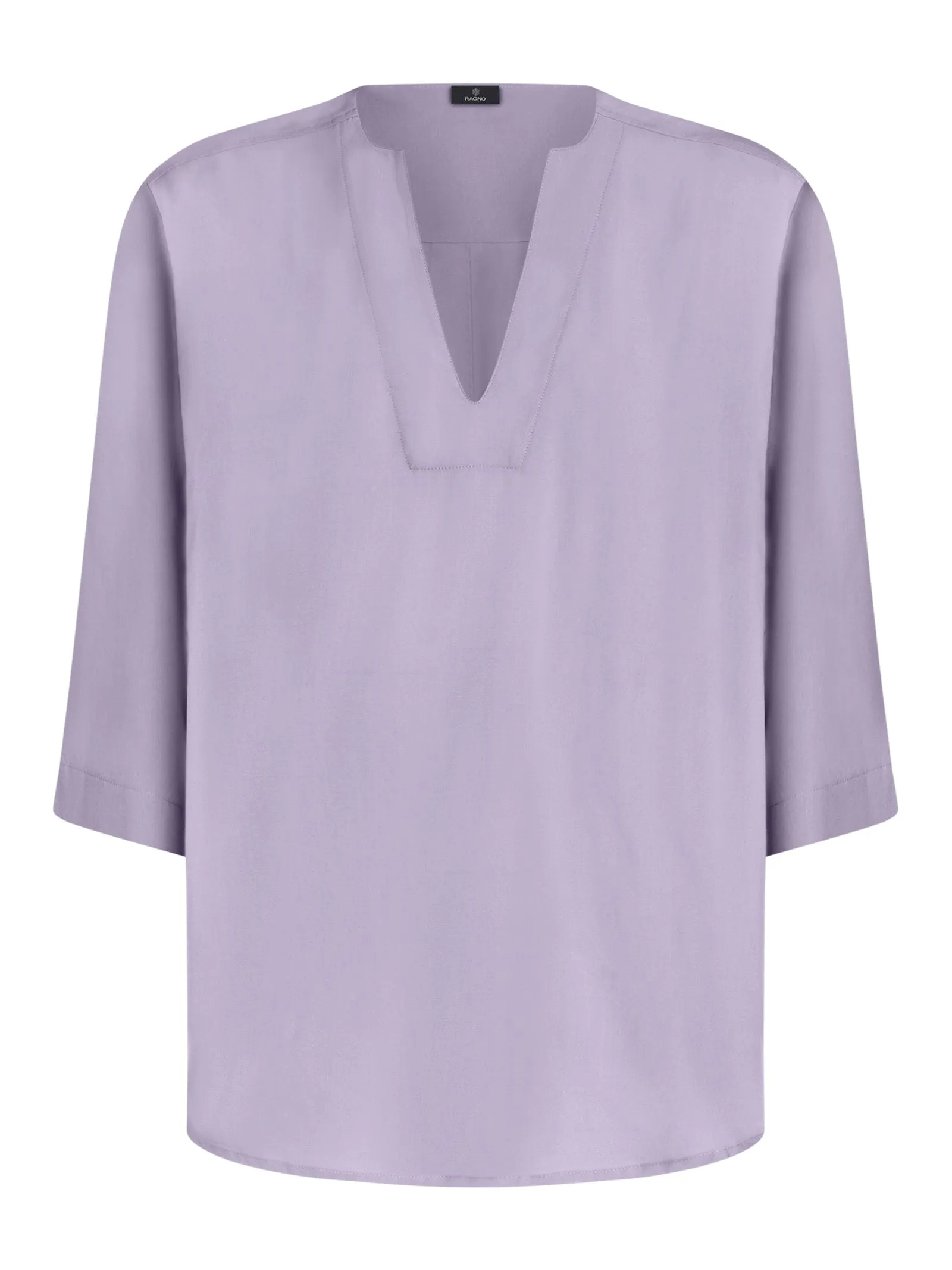 Blusa con scollo a V in EcoSeta - Orchid Petal