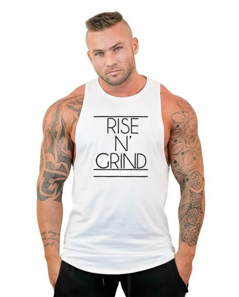 Bodybuilding Stringer Canotta Uomo Cotone Palestra Camicia Senza Maniche Uomo Gilet Fitness Canotta Moda Abbigliamento Sportivo