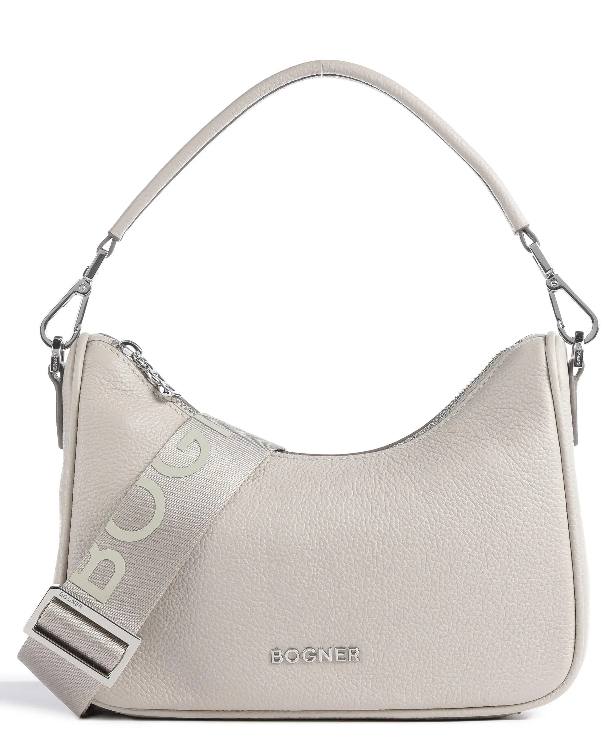  Bogner Pontresina Lora Borsa a spalla pelle granulata grigio  