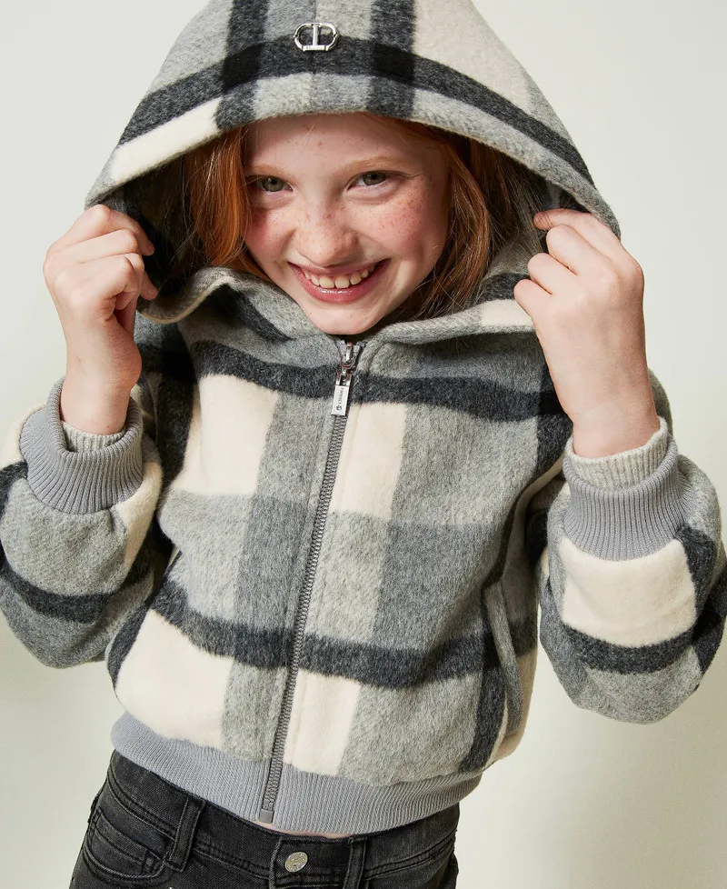 Bomber in panno check