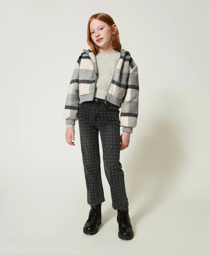Bomber in panno check