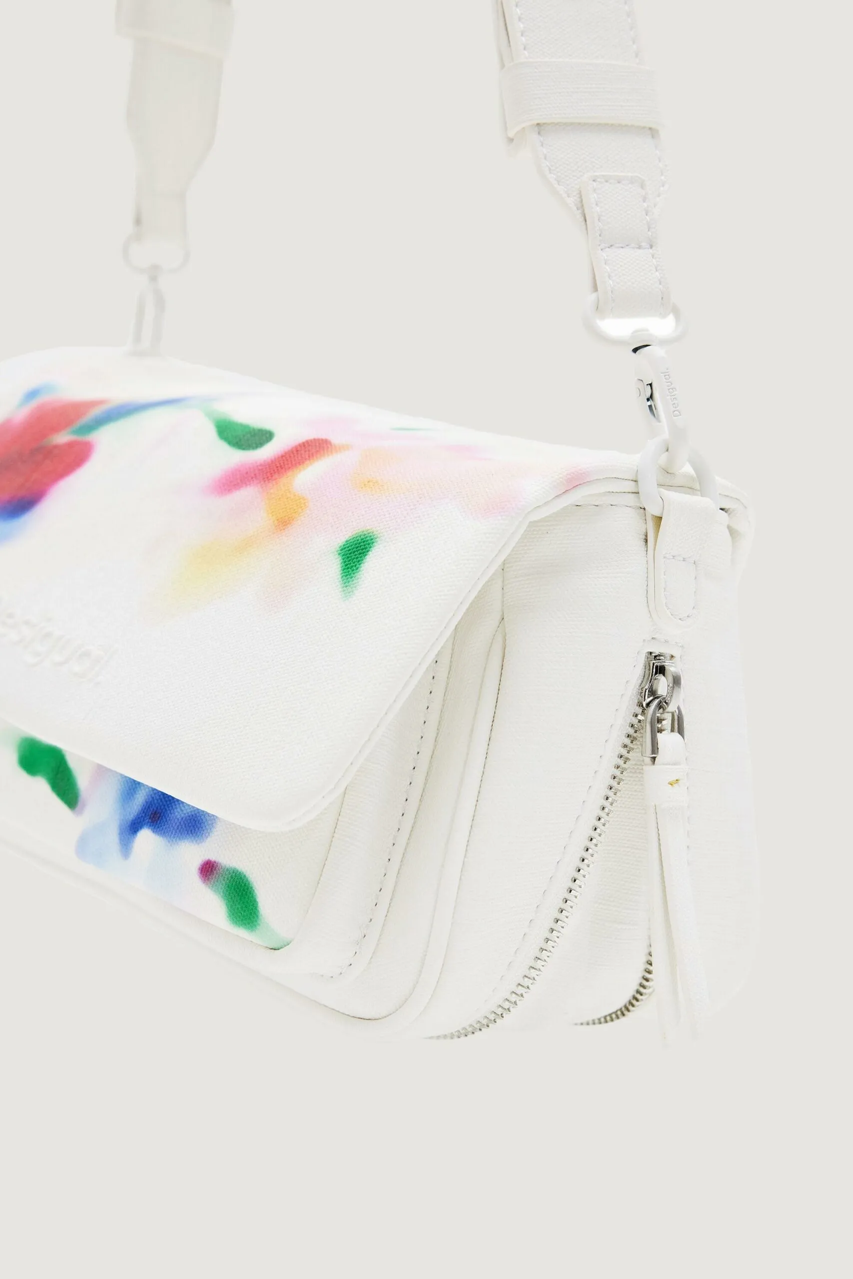 Borsa Desigual liquidflower Bianco
