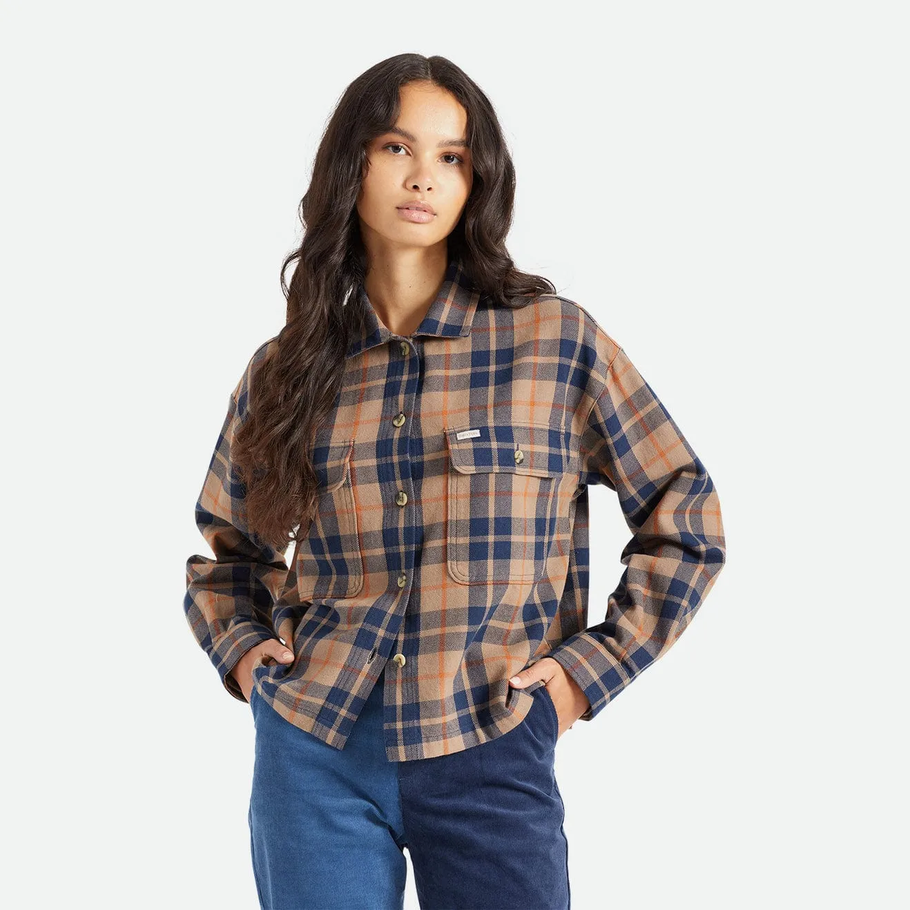 BOWERY W L/S FLANNEL - PINE BARK
