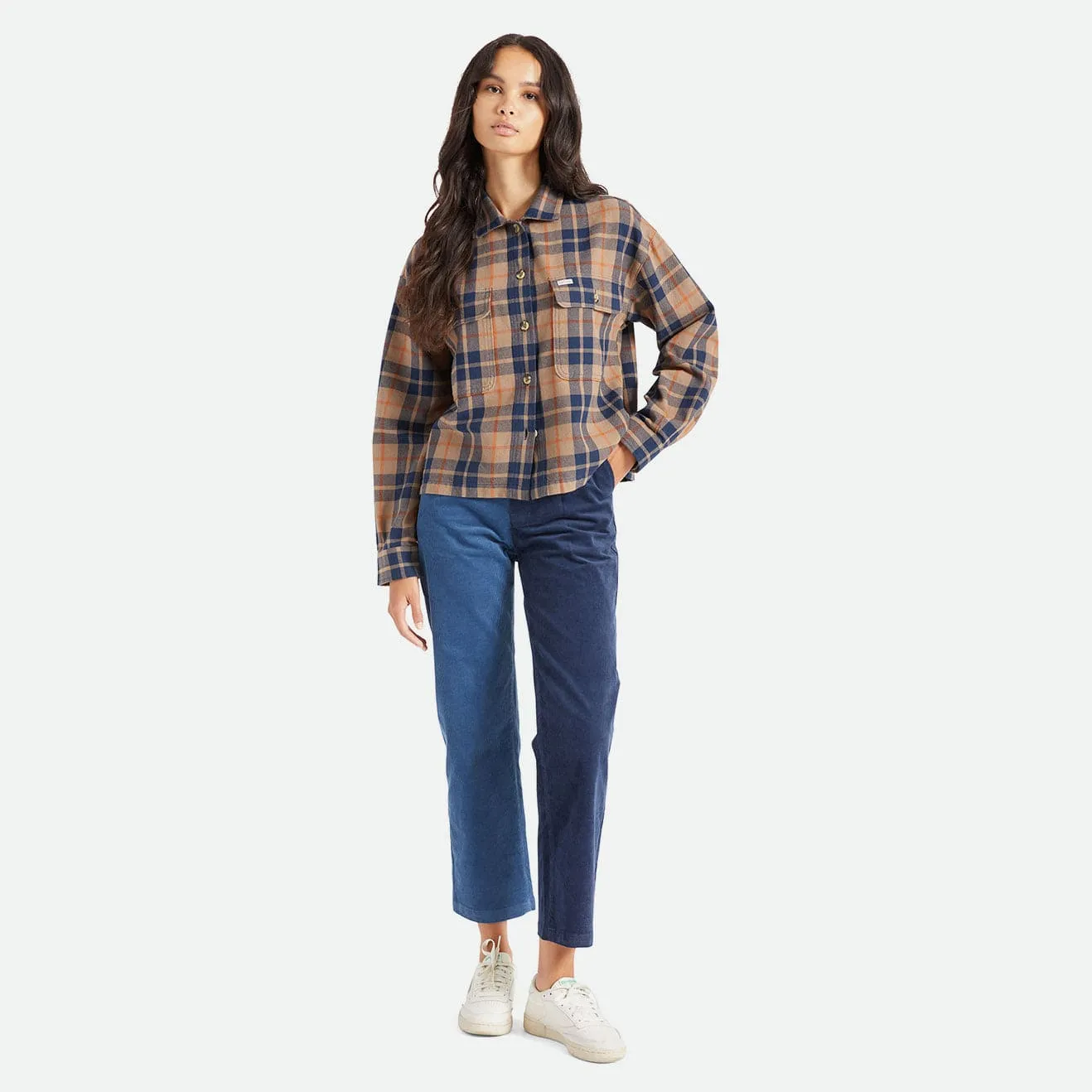 BOWERY W L/S FLANNEL - PINE BARK