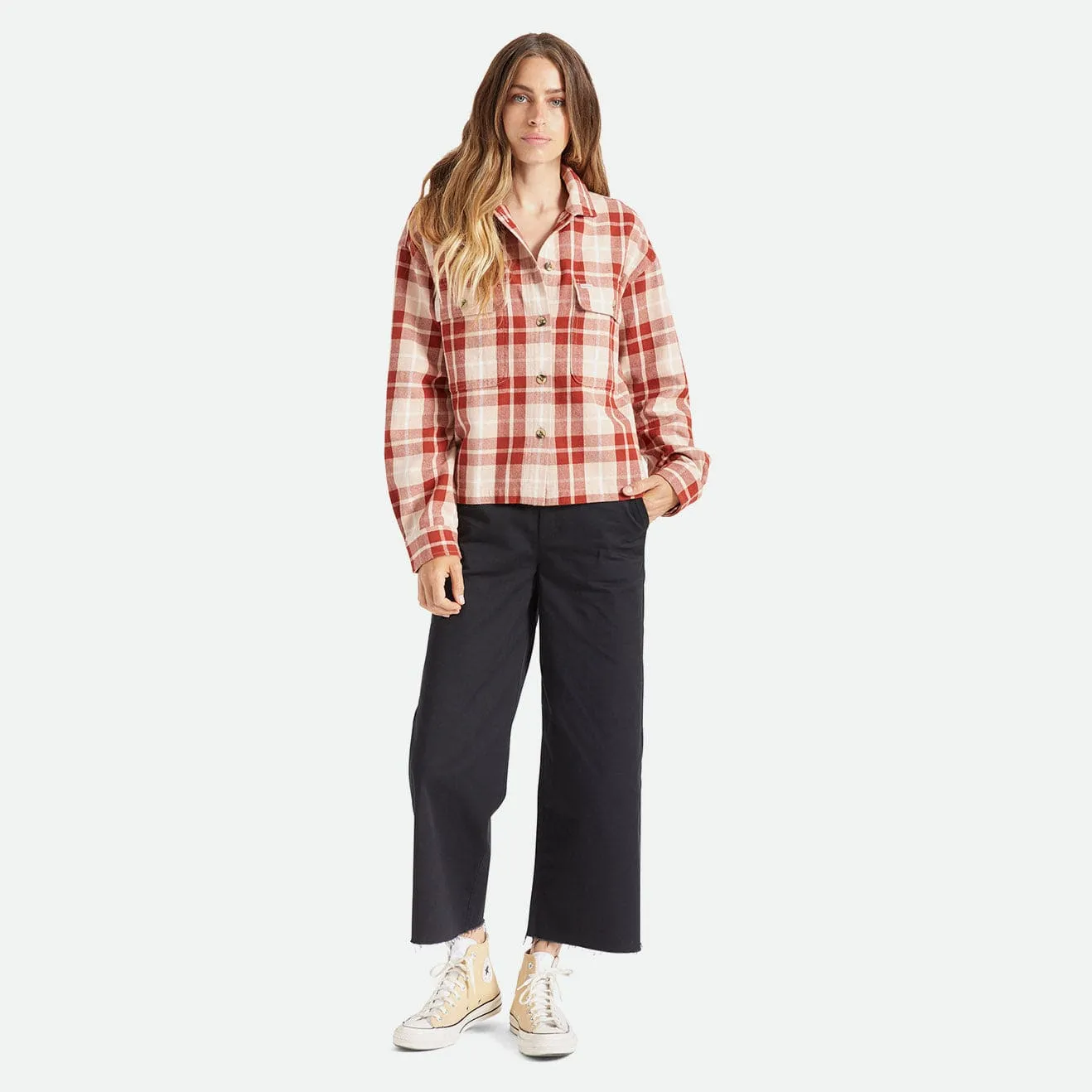 BOWERY W L/S FLANNEL - ROSE DUST